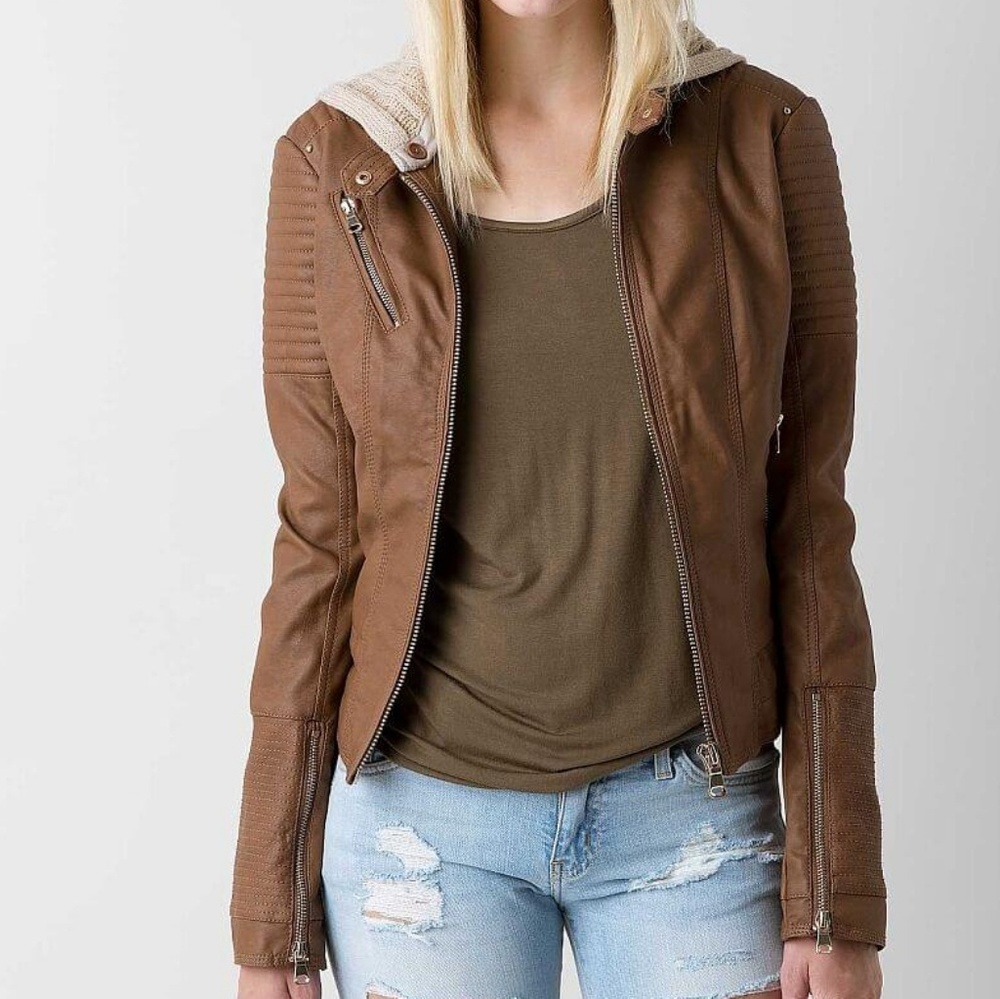 NWT Ci Sono Vegan leather moto jacket
